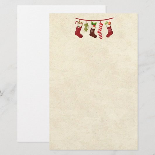 Kute kerstkousen briefpapier (Voorkant / Achterkant)