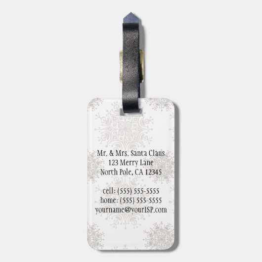 Kute kerstlabrador Puppy and Oranje Tabby Bagagelabel (Achterkant verticaal)