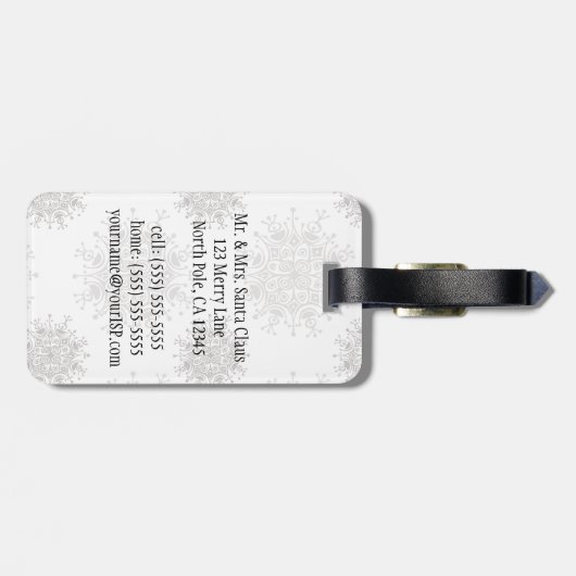 Kute kerstlabrador Puppy and Oranje Tabby Bagagelabel (Achterkant horizontaal)