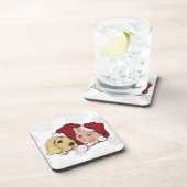 Kute kerstlabrador Puppy and Oranje Tabby Drankjes Onderzetter (Rechterzijde)