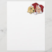 Kute kerstlabrador Puppy and Oranje Tabby Flyer (Achterkant)