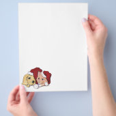 Kute kerstlabrador Puppy and Oranje Tabby Flyer (Hand)