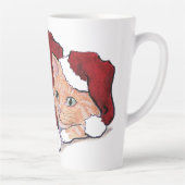 Kute kerstlabrador Puppy and Oranje Tabby Latte Mok (Rechts)