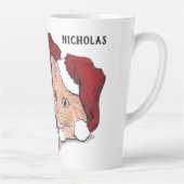 Kute kerstlabrador Puppy and Oranje Tabby Latte Mok (Rechts)