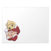 Kute kerstlabrador Puppy and Oranje Tabby Notitieblok (Voorkant)