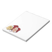 Kute kerstlabrador Puppy and Oranje Tabby Notitieblok (Linkerzijde)