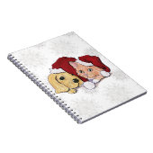 Kute kerstlabrador Puppy and Oranje Tabby Notitieboek (Rechterzijde)