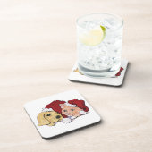 Kute kerstlabrador Puppy and Oranje Tabby Onderzetter (Rechterzijde)