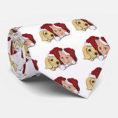 Kute kerstlabrador Puppy and Oranje Tabby Stropdas (Opgerold)