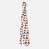 Kute kerstlabrador Puppy and Oranje Tabby Stropdas (Achterkant)