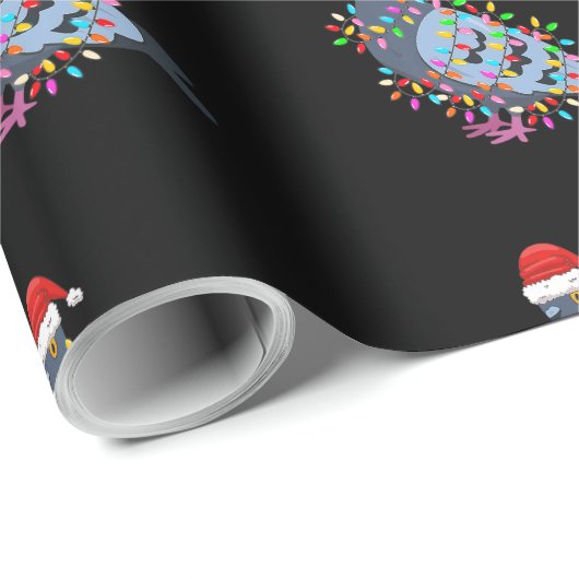 Kute kerstlampjes duif met Pet van Kerstmis - Pi Cadeaupapier (Rol Hoek)