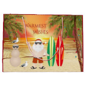 Kute kerstman en surfplanken voor kerstmis groot cadeauzakje (Achterkant)