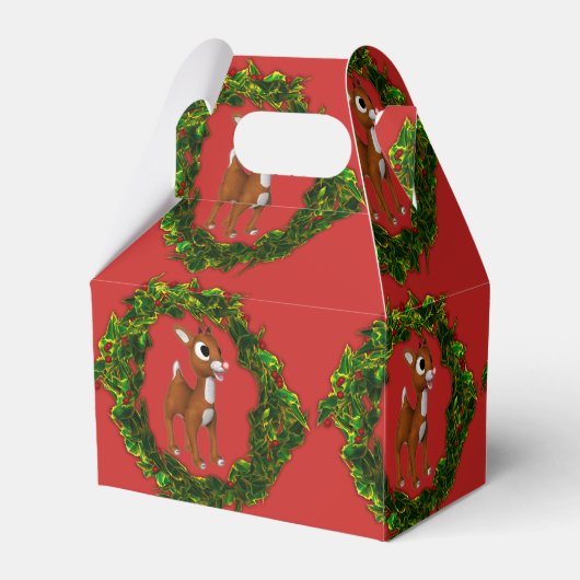 Kute kerstman en Wreath Bedankdoosjes (Achterkant)