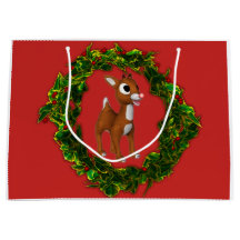 Kute kerstman en Wreath