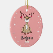 Kute kerstman Kinder persoonlijk Keramisch Ornament (Rechts)