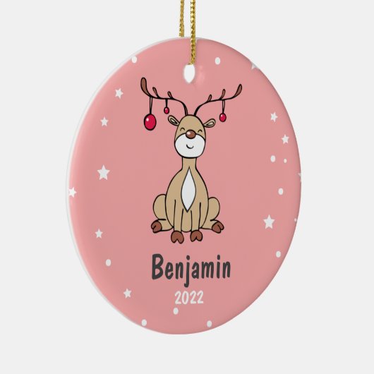 Kute kerstman Kinder persoonlijk Keramisch Ornament (Rechts)