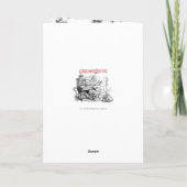 Kute  kerstman met Piano en Kinderen Kaart (Achterkant)