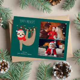 Kute kerstmis 2 Foto Collage Holiday Kaart