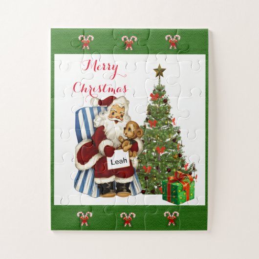 Kute Kerstmis - Aangepaste kerstman Legpuzzel (Verticaal)