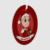 Kute Kerstmis baby cartoon Ornament (voorkant)