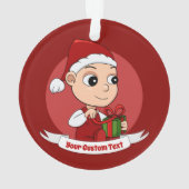Kute Kerstmis baby cartoon Ornament (achterkant)