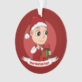 Kute Kerstmis baby cartoon Ornament (voorkant)