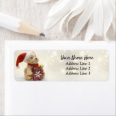Kute kerstmis Beer Return Address Label (Insitu)