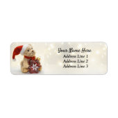 Kute kerstmis Beer Return Address Label (Voorkant)