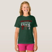 Kute Kerstmis begint met Christelijke Religie T-shirt (Voorkant volledig)