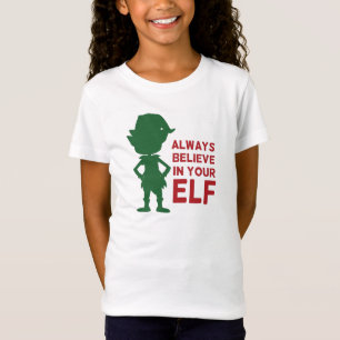 Kute Kerstmis Elf Xmas Green Red Self Love T-shirt