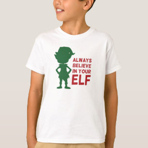 Kute Kerstmis Elf Xmas Green Red Self Love T-shirt