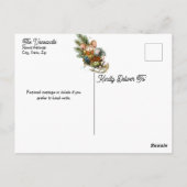 Kute kerstmis-feestdag uitnodiging (Achterkant)