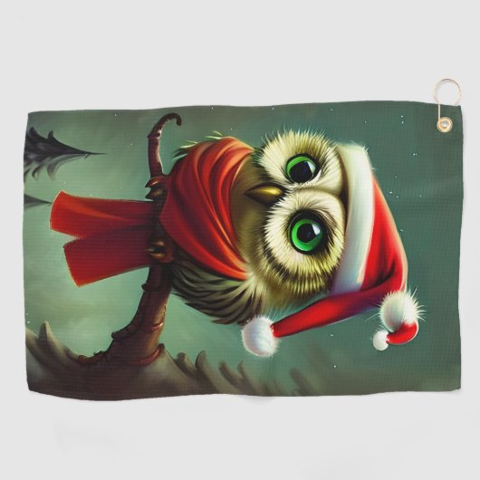 Kute Kerstmis Golfhanddoek (Horizontaal)