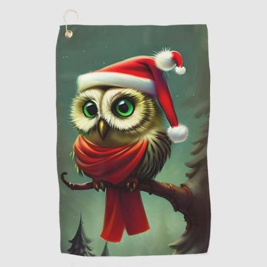 Kute  Kerstmis Golfhanddoek (Voorkant)