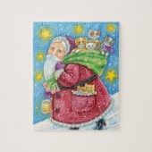 Kute Kerstmis, kerstman met Kittens en Katten! Legpuzzel (Verticaal)