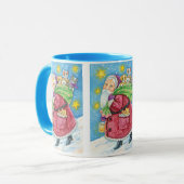 Kute Kerstmis, kerstman met Kittens en Katten! Mok (Voorkant links)