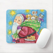 Kute Kerstmis, kerstman met Kittens en Katten! Muismat (Met muis)