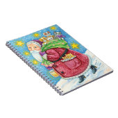 Kute Kerstmis, kerstman met Kittens en Katten! Notitieboek (Rechterzijde)