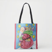 Kute Kerstmis, kerstman met Kittens en Katten! Tote Bag (Voorkant)