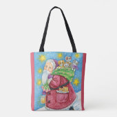 Kute Kerstmis, kerstman met Kittens en Katten! Tote Bag (Achterkant)
