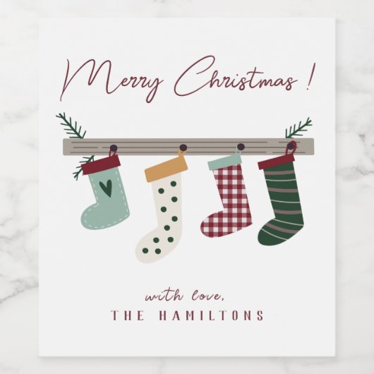 Kute Kerstmis Klassieke Round Sticker (Enkel label)