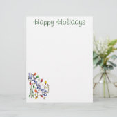 Kute Kerstmis, lampjes en sterren met feestelijke  (Staand voorkant)