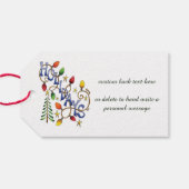 Kute Kerstmis, lampjes en sterren met feestelijke Cadeaulabel (Achterkant Horizontaal)