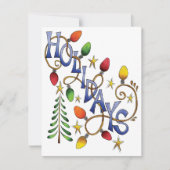 Kute Kerstmis, lampjes en sterren met feestelijke Kaart (Voorkant)