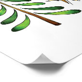 Kute Kerstmis, lampjes en sterren met feestelijke  Poster (Hoek)