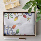 Kute Kerstmis, lampjes en sterren met feestelijke  Tissuepapier (Geschenk)
