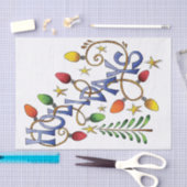 Kute Kerstmis, lampjes en sterren met feestelijke  Tissuepapier (Craft)