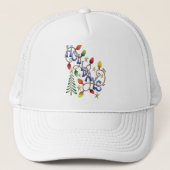 Kute Kerstmis, lampjes en sterren met feestelijke  Trucker Pet (Voorkant)