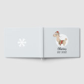 Kute Kerstmis Llama en naam feestelijk Baby shower Gastenboek (Volledig)