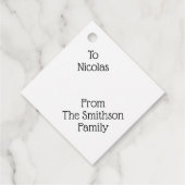 Kute kerstmis met Buffalo Pset Red Funny Bedankjes Labels (Achterkant)